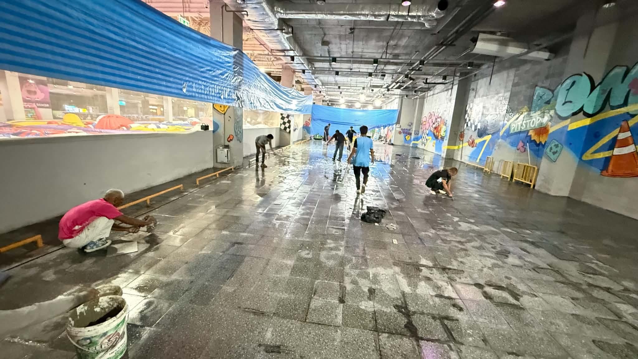 งานทำความสะอาดพื้นที่เชิงพาณิชย์ขนาดใหญ่ หาดใหญ่ โดยบิ๊กคลีน