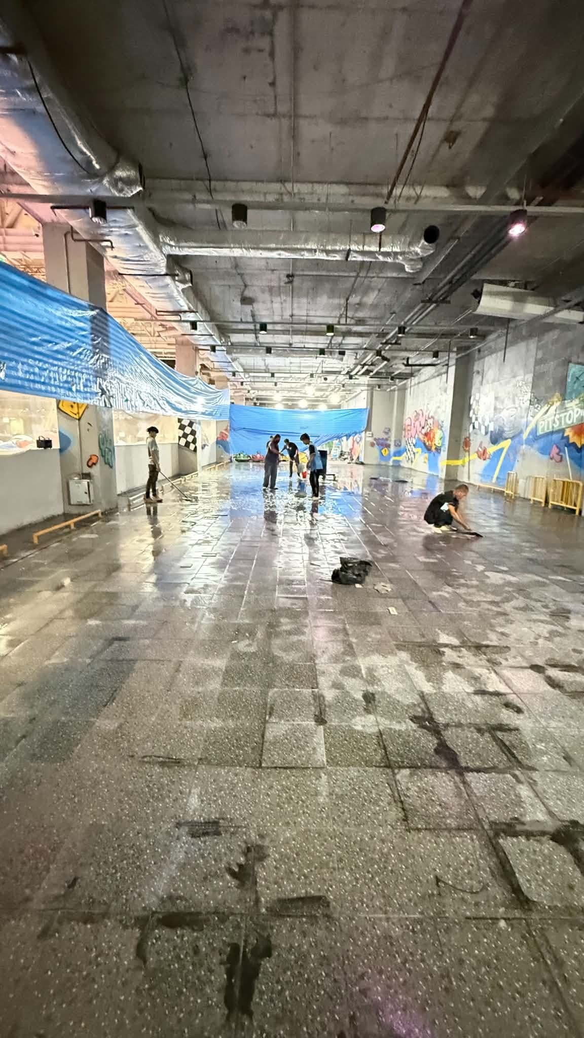 งานทำความสะอาดพื้นที่เชิงพาณิชย์ขนาดใหญ่ หาดใหญ่ โดยบิ๊กคลีน